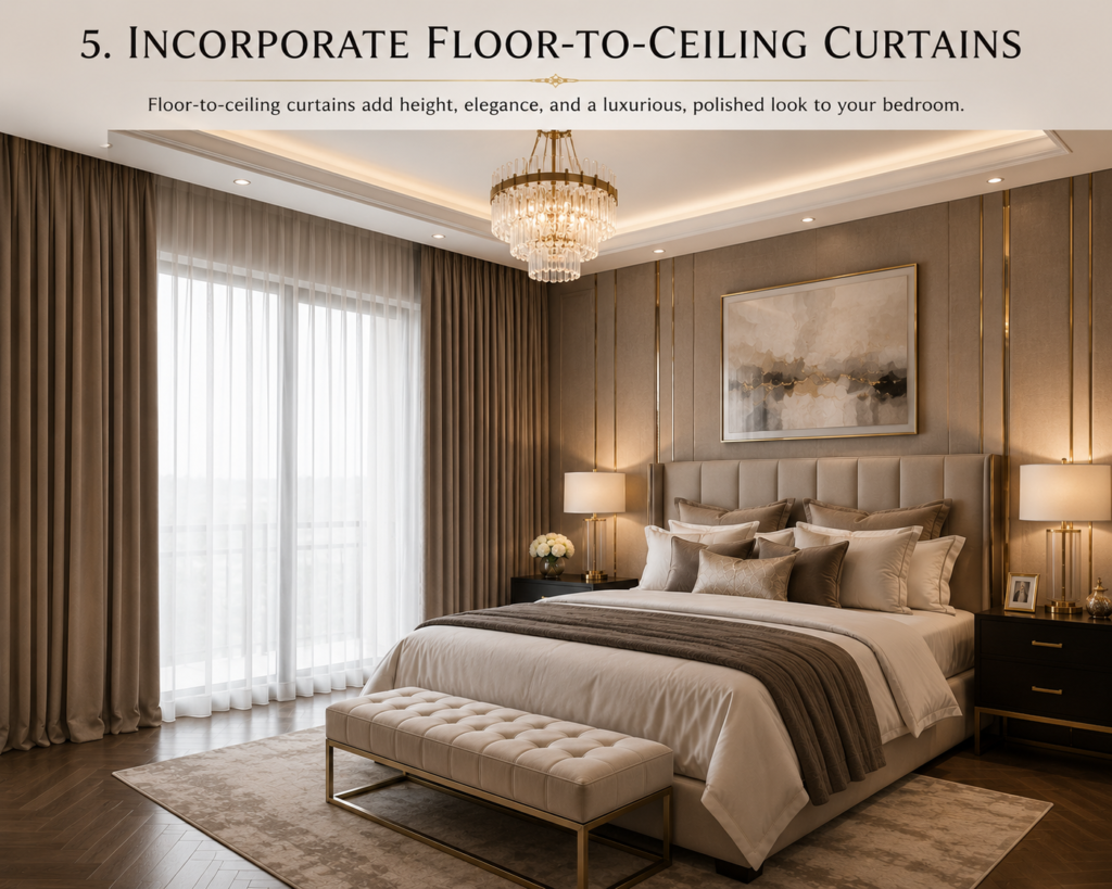Incorporate Floor-to-Ceiling Curtains