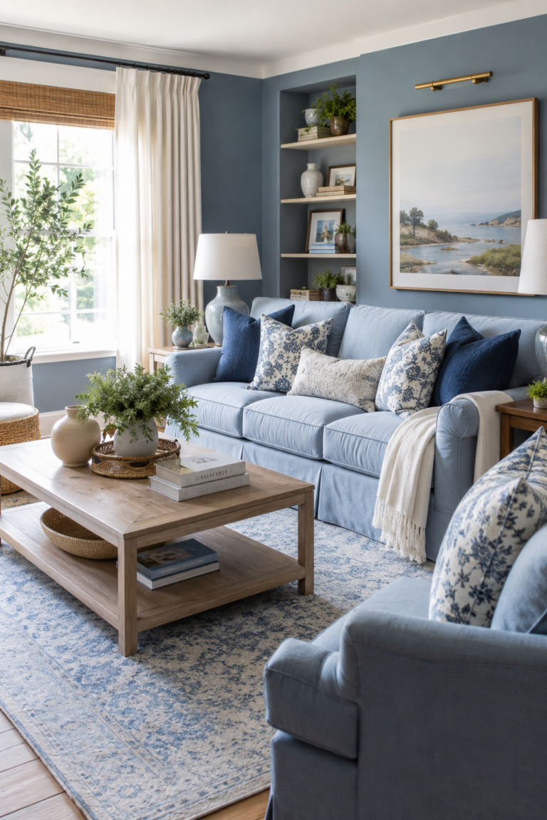 15 Blue Living Room Decor Ideas for a Calm and Peaceful Retreat