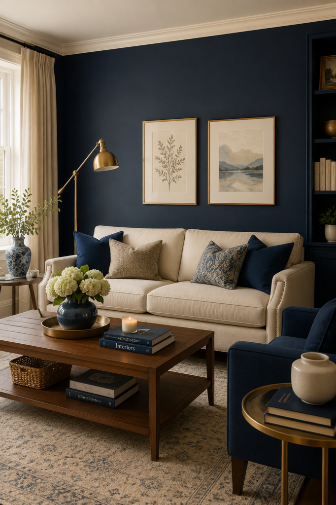 Add a Navy Blue Accent Wall