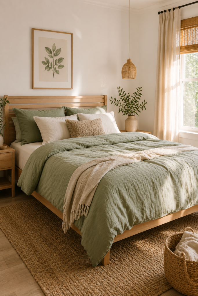 Choose Green Bedding for an Easy Makeover