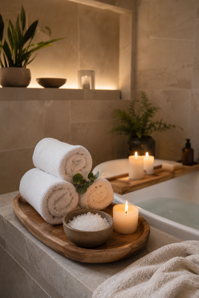 Candles and Relaxing Spa