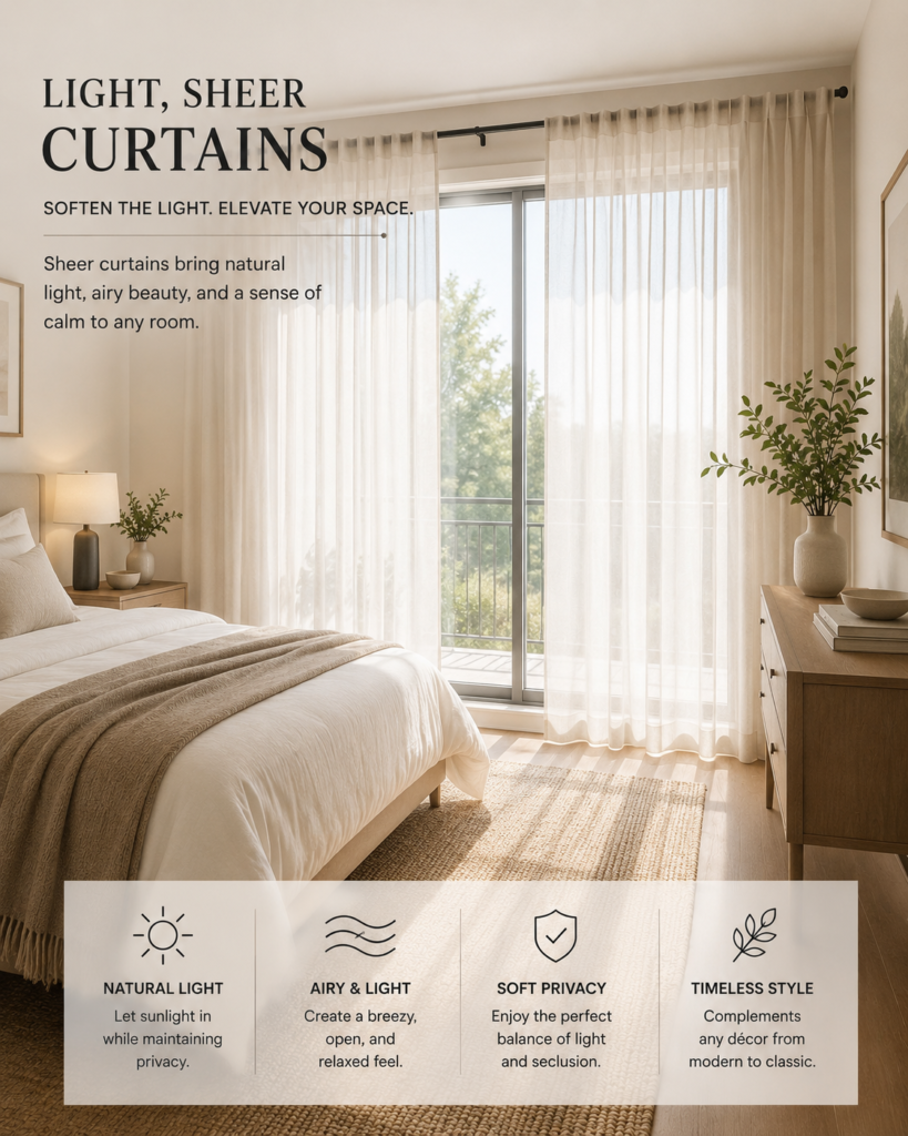 Light, Sheer Curtains