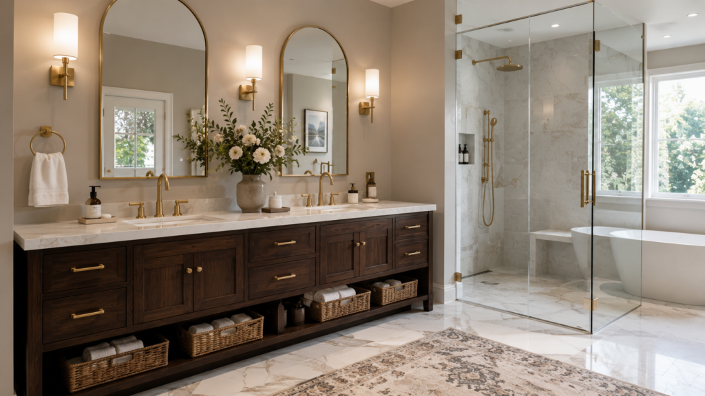 Add a Statement Vanity With Stone or Quartz