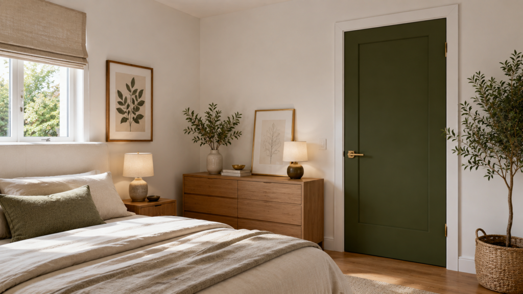 Statement Color Bedroom Door