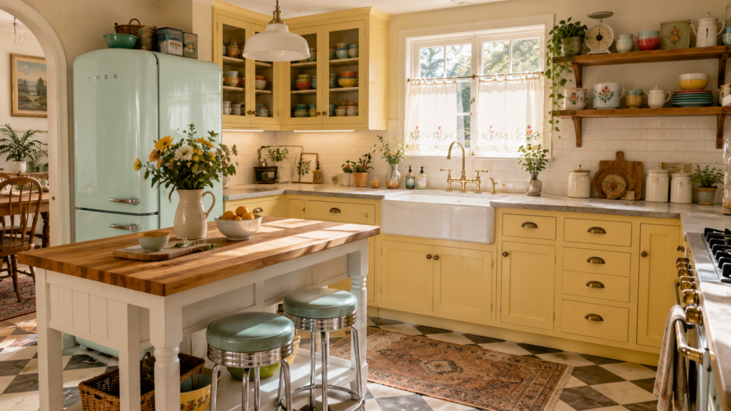 Colorful Vintage Kitchen Theme