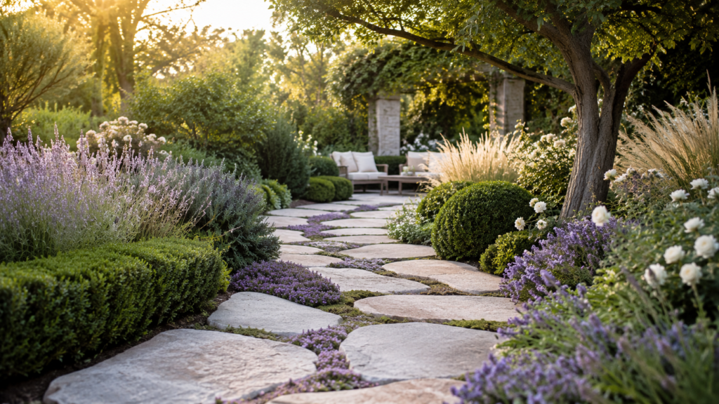 Curved Garden Path